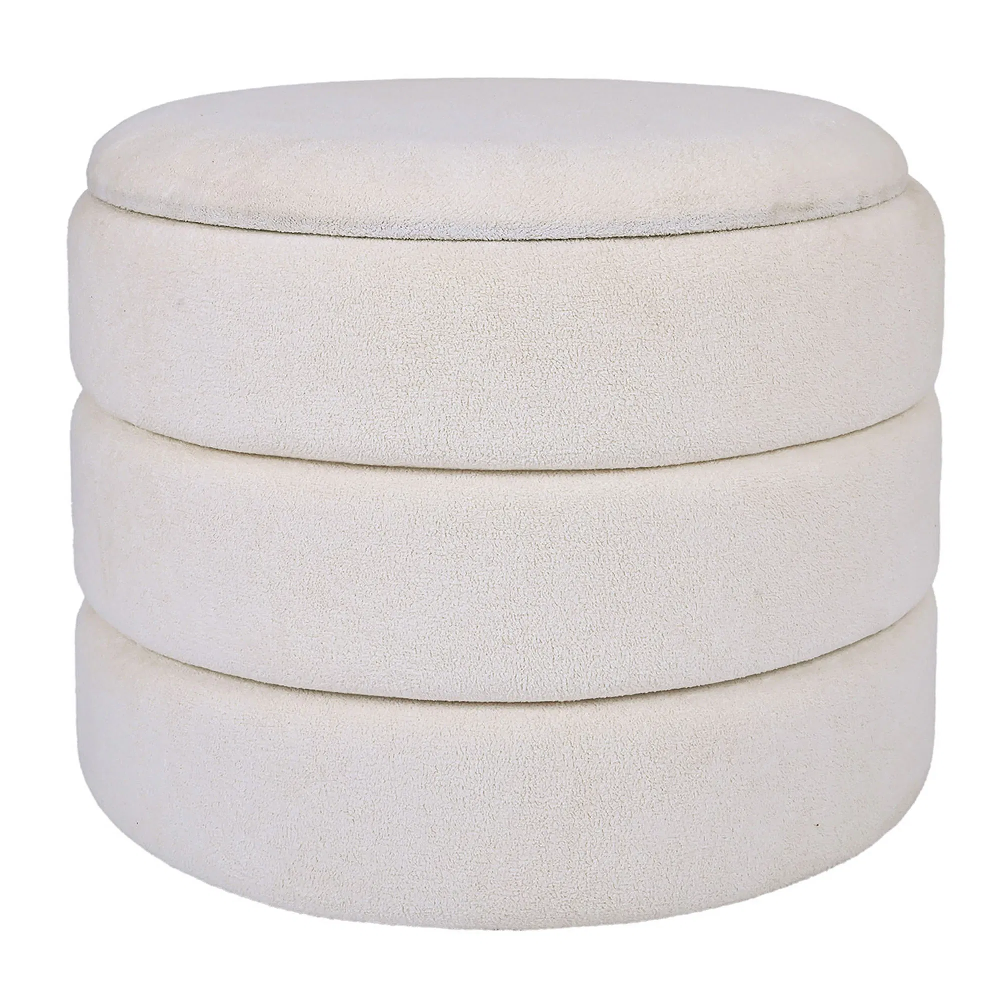 Storage Ottoman Modern Round Footrest Velve Ottoman for Hallway, Living Room, Bed Room Ydf25035