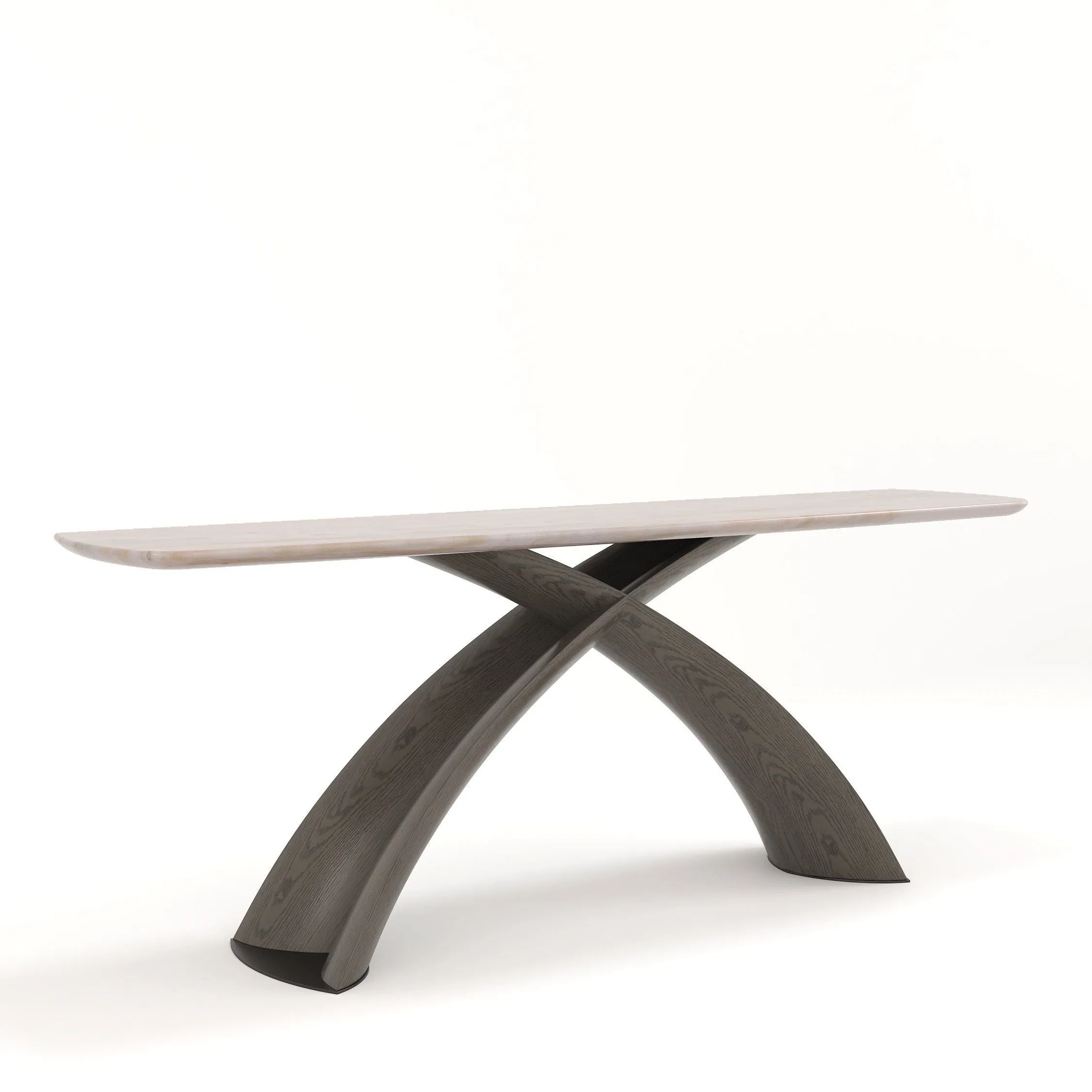 Hot Sale Modern Luxury Ash Solid Wood Marble Top Entry Console Table