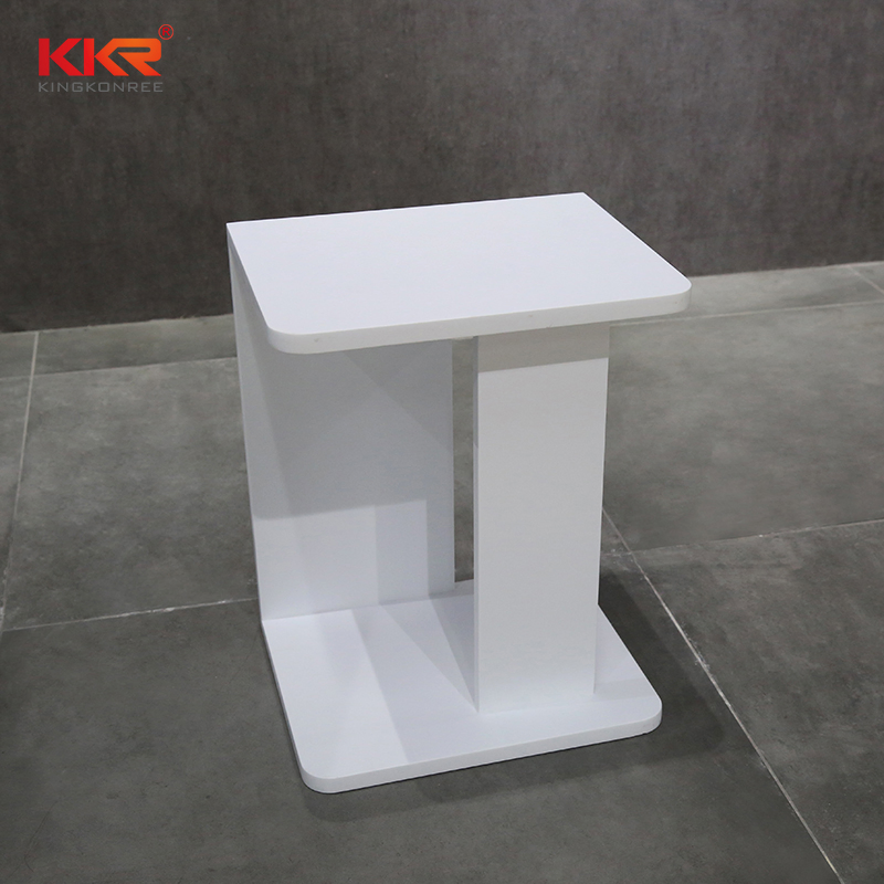 Black Stone Resin Shower Chair Bathroom Shower Bench