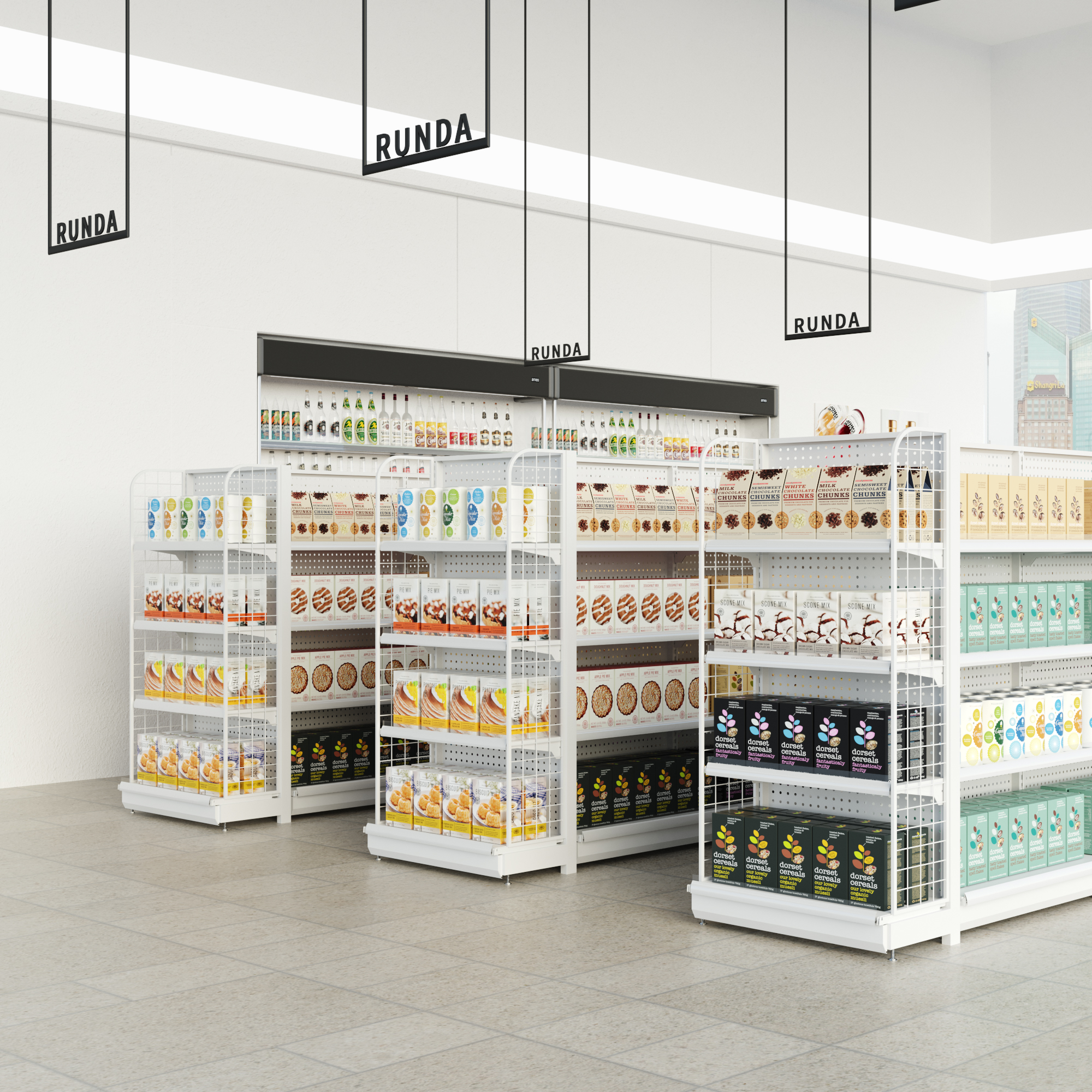 Light Duty Display Stand for Supermarket Shelves Snack Shops Maternity and Baby Stores Plastic & Metallic Material