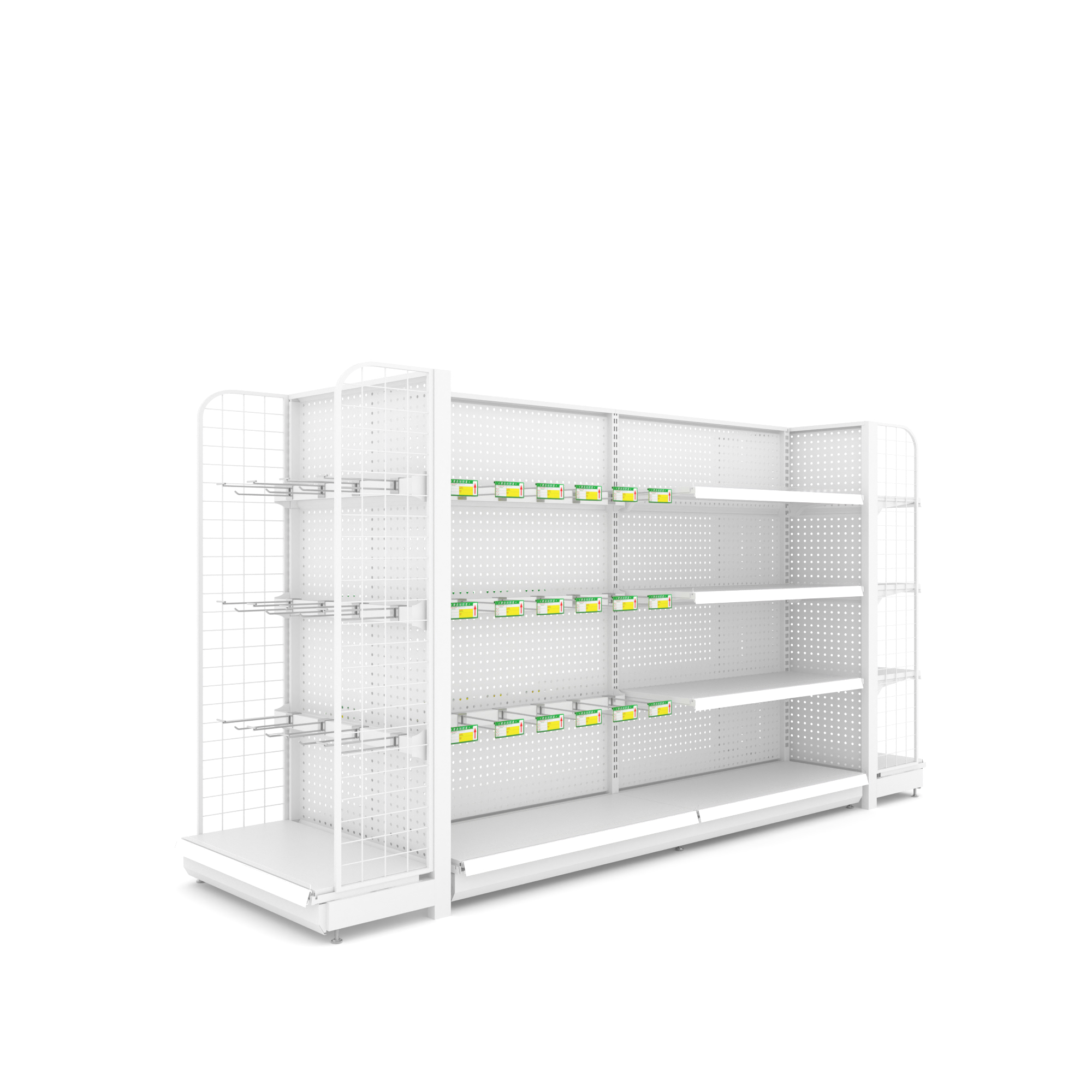 Light Duty Display Stand for Supermarket Shelves Snack Shops Maternity and Baby Stores Plastic & Metallic Material