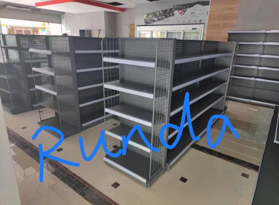 Supermarket Shelves, Wholesale Convenience Store Shelves, Island Double-sided Shelves