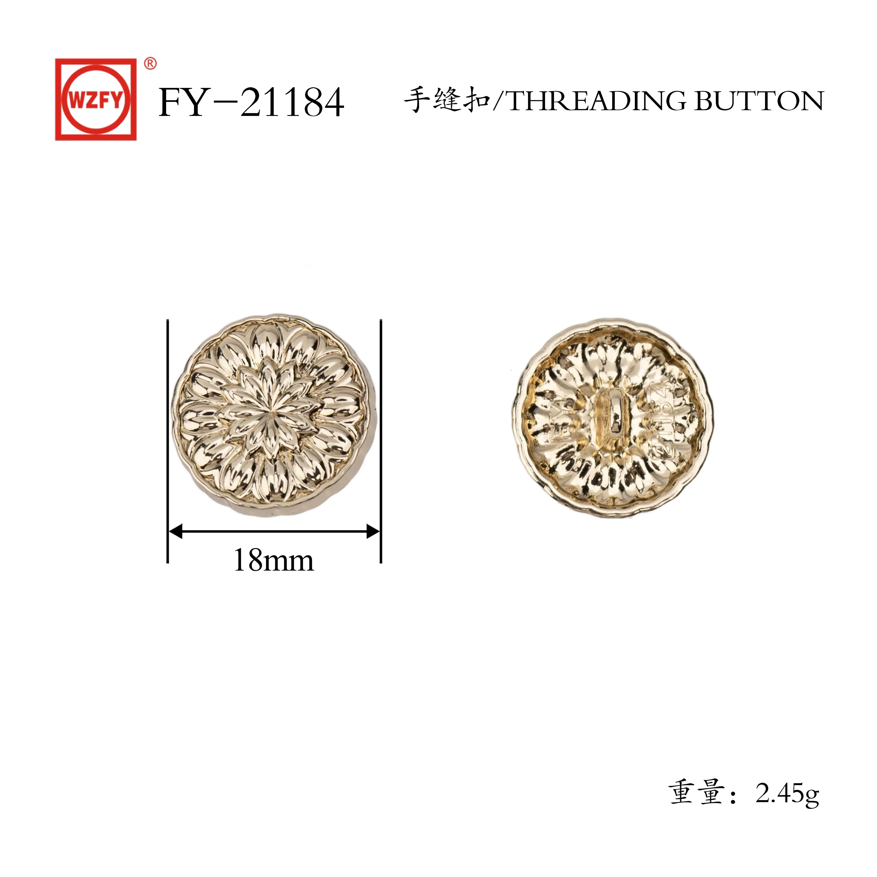 Buy FY-21184# Threading Button for Sewing Vintage Buttons,for Blazer,Suits,Sport Coat,Uniform,Jacket Factory, Company