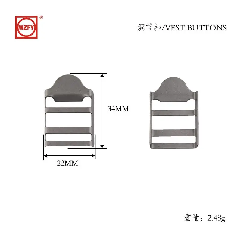 The eye-shaped buckle is nickel-free and matte