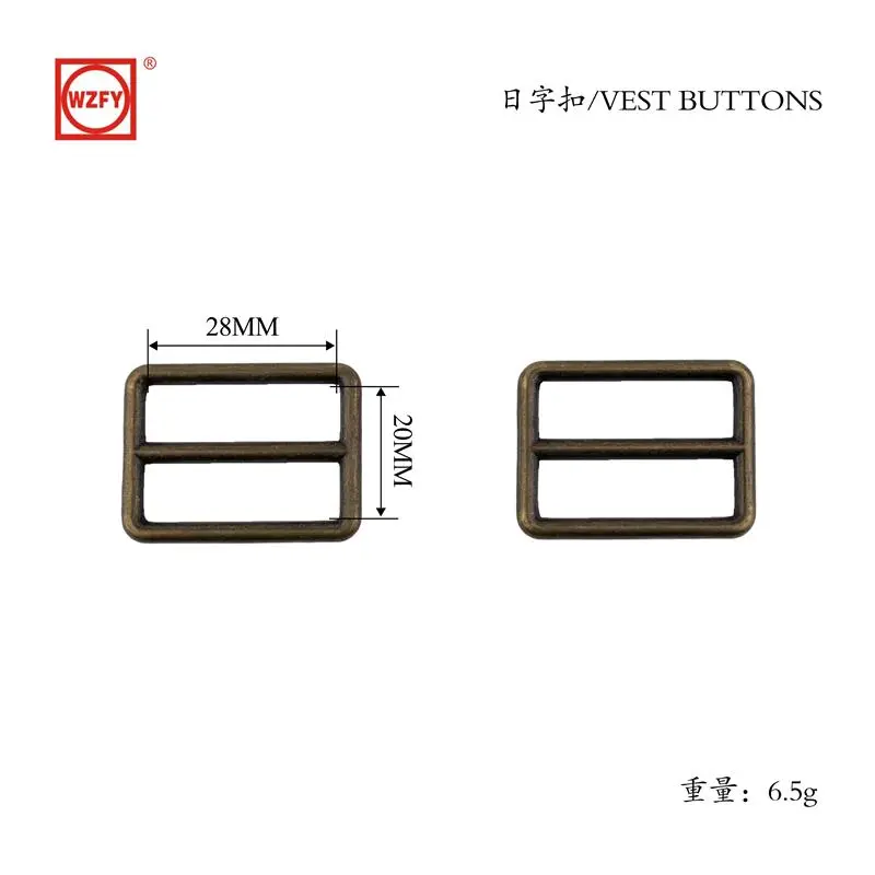 Alloy D-ring buckle with bronze plating (2)