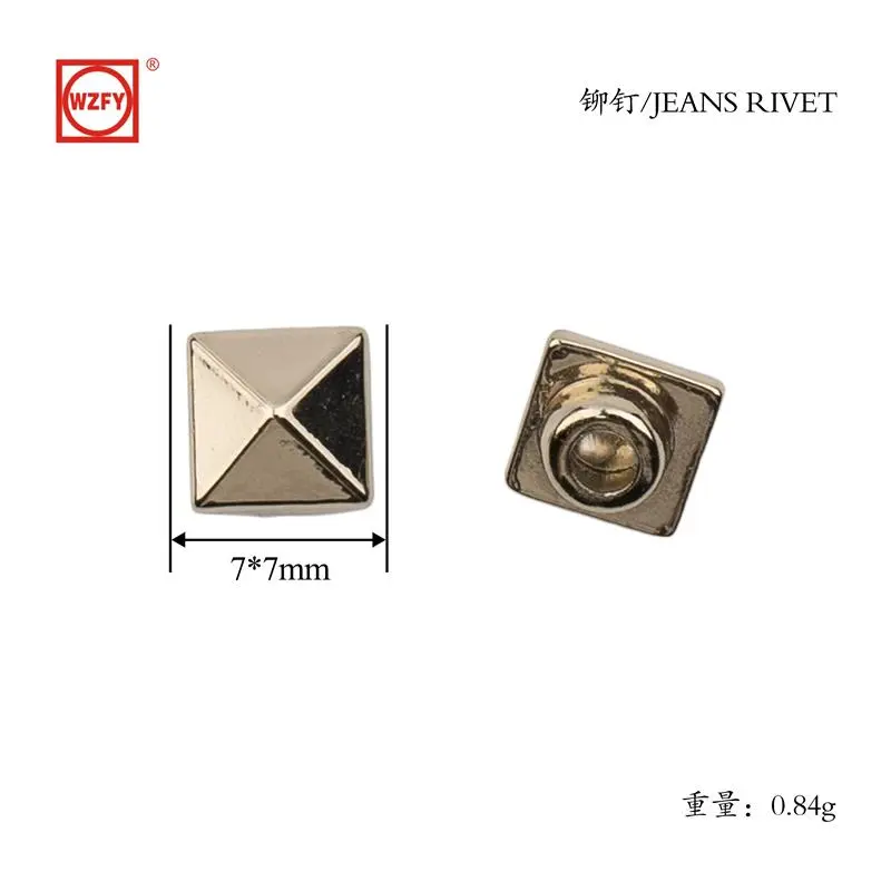 7x7 zinc alloy tower-shaped rivets