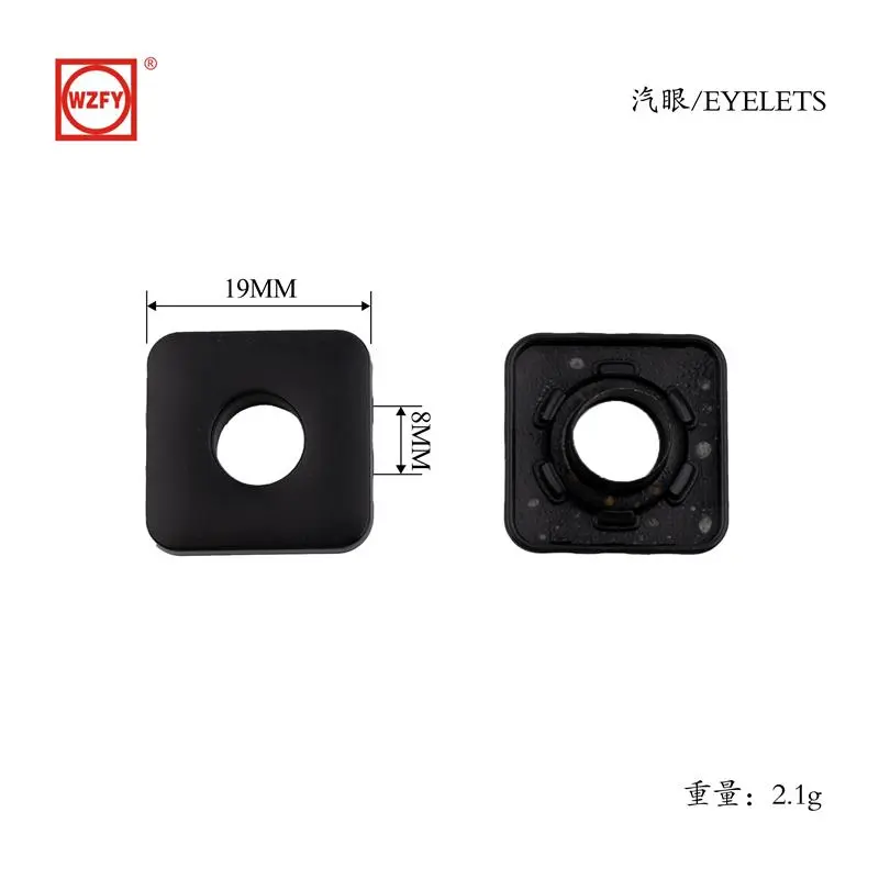 Inner 8, outer 19 zinc alloy square air valve