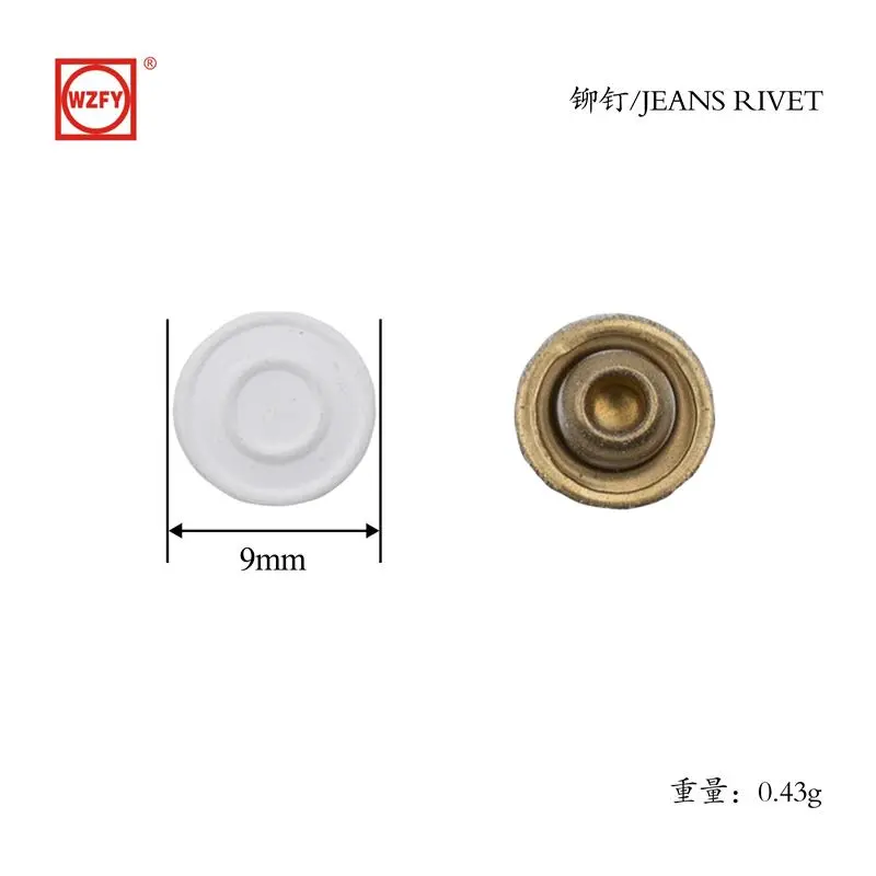 9 ring mold closing riveting (white)