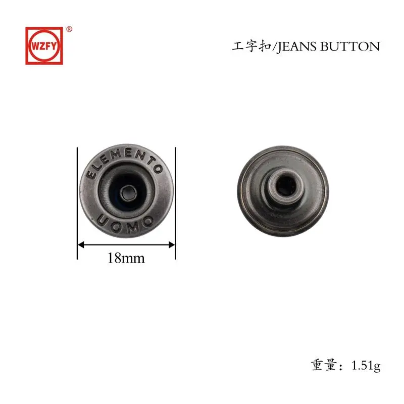 18 English-style closed-end T-shaped buckle