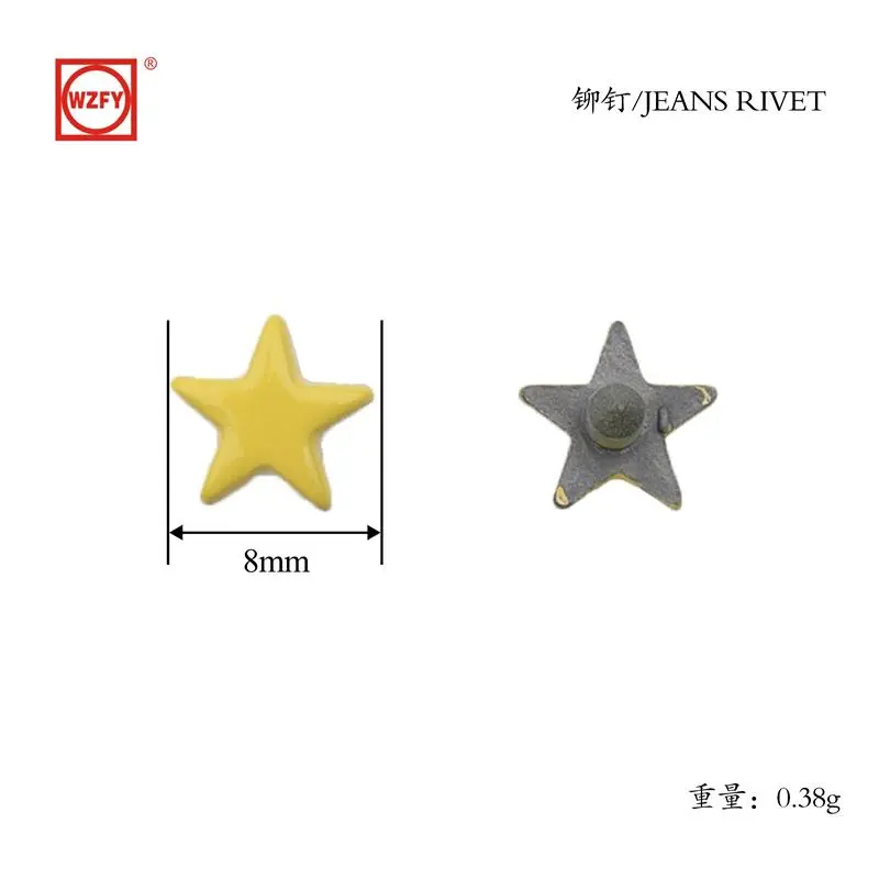 8 zinc alloy pentagonal spikes