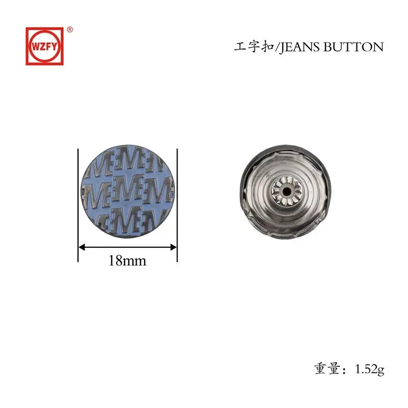 18 patterned fixed I-beam buckle