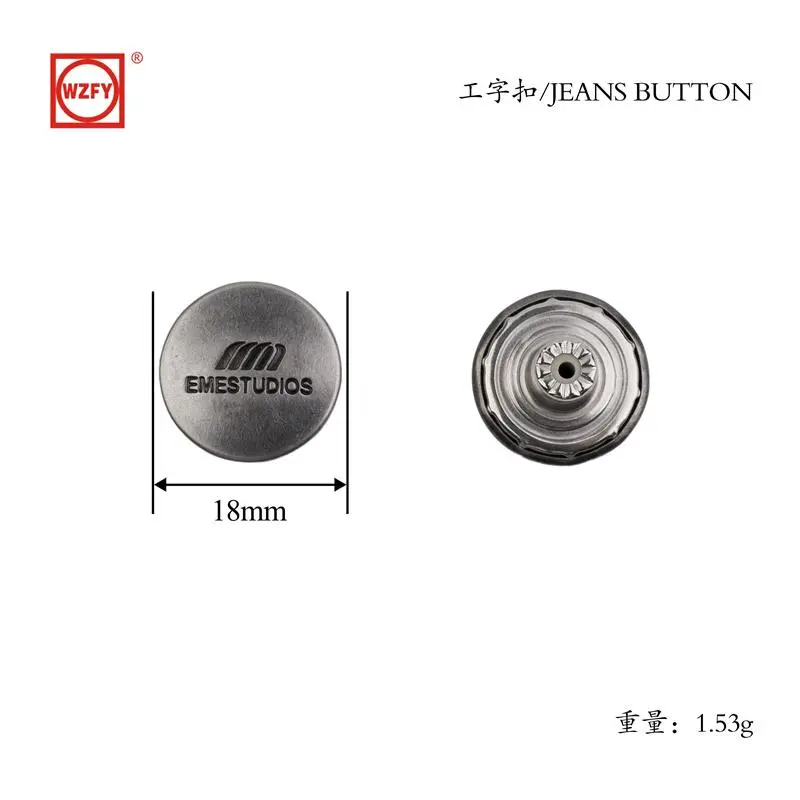 18 fixed English I-shaped buckles (logo)