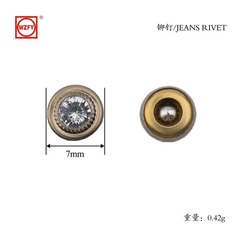 7 Rivets with Drills and Pointed Spurs