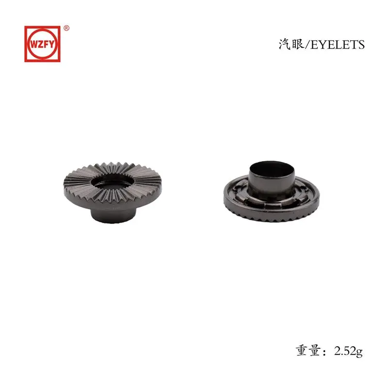 Inner 8 and outer 18 zinc alloy patterned eyelets