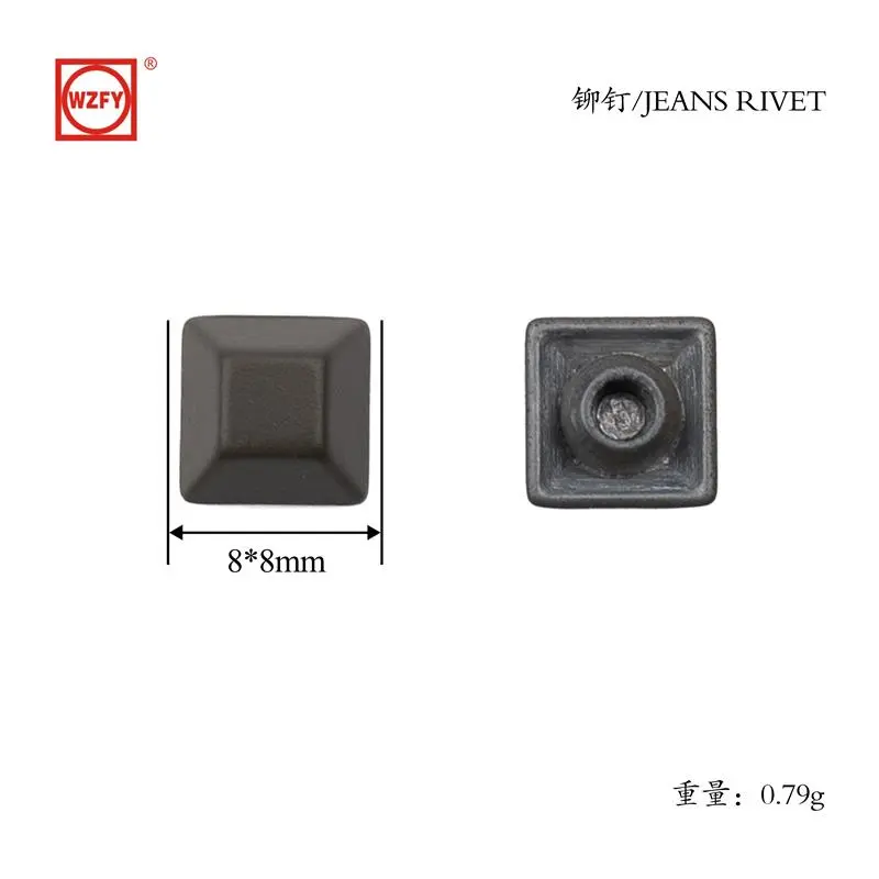 8x8 zinc alloy tower-shaped rivets