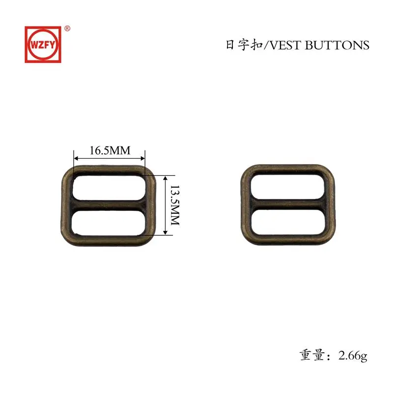Alloy D-ring buckle with bronze plating 4