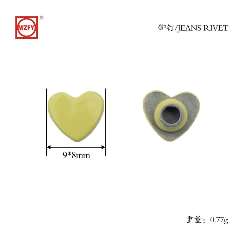 9x8 Heart-shaped Rivets