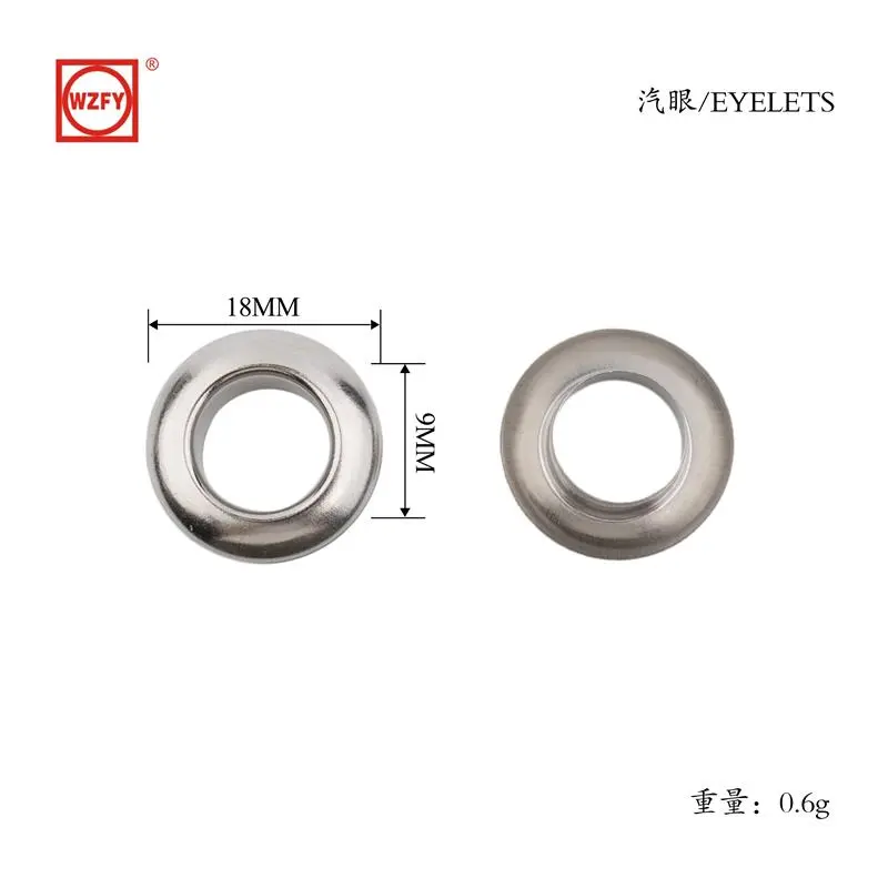 Inner 9 and outer 18 arc angle eyelet fitting 2