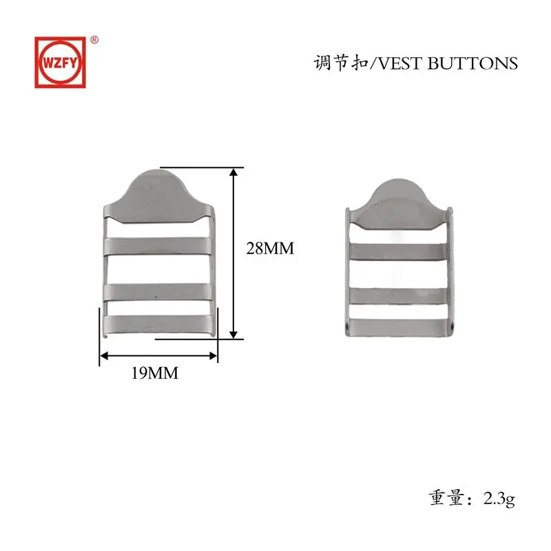 The eye-shaped buckle is nickel-free and matte