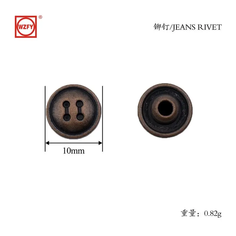 10 Zinc Alloy Rivets