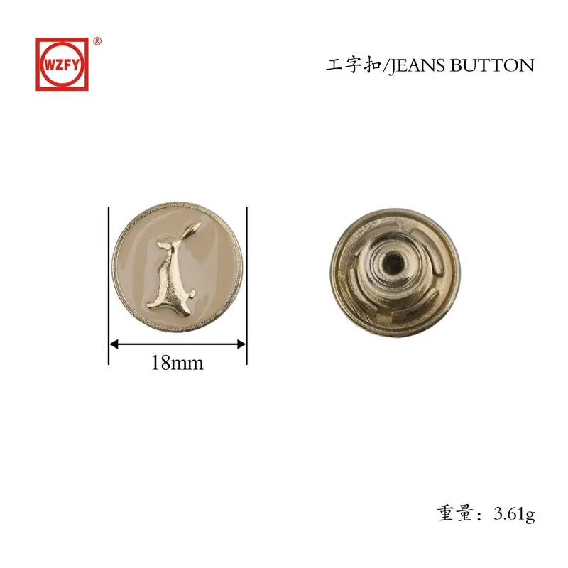 18 Zinc Alloy Deer-Shaped Epoxy Resin Adjustable T-Shaped Buckle