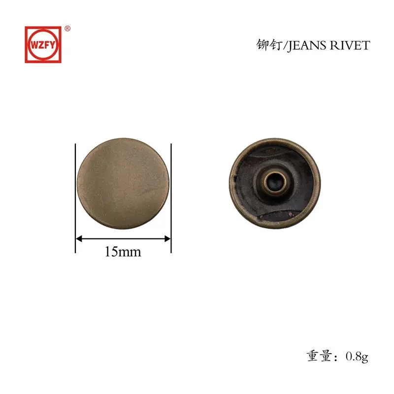 15 Flat mold closing riveting (metal)