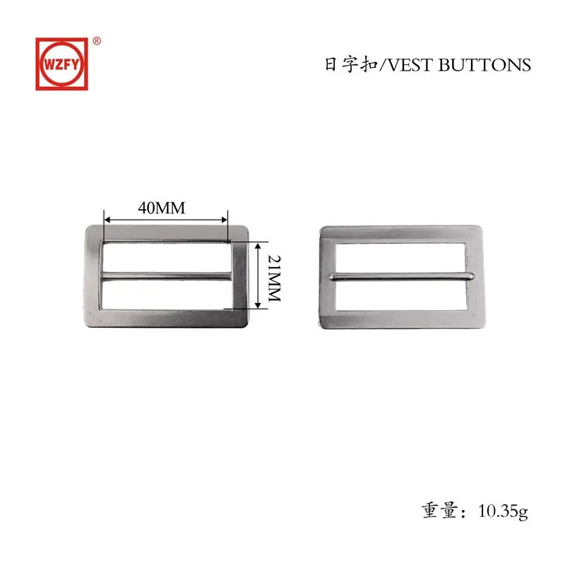 Alloy D-ring buckle, nickel-free and bright 2