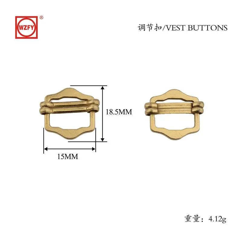 Double-needle vest with gold clasp