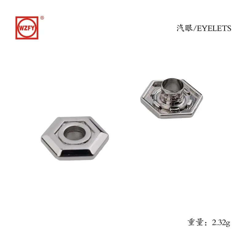 Inner 6, outer 18 zinc alloy hexagonal steam eye