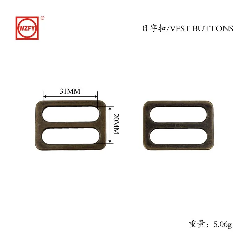 Alloy D-ring buckle with bronze plating