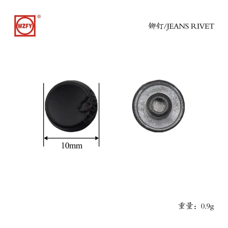 10 Zinc Alloy Patterned Rivets