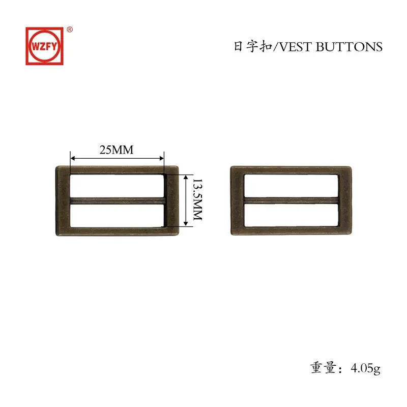 Alloy D-ring buckle with bronze plating 1
