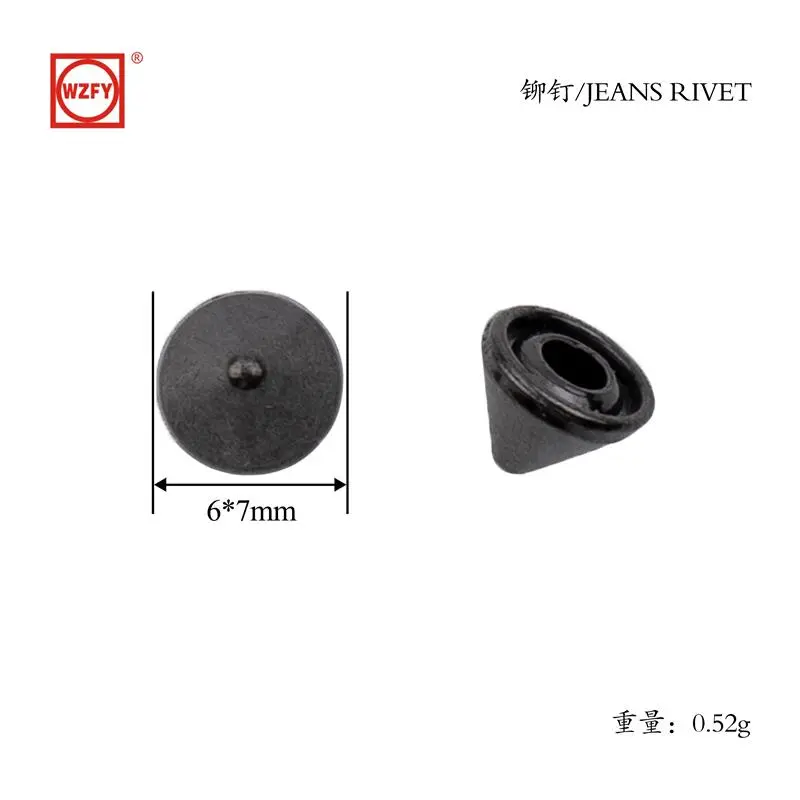 6x7 zinc alloy tapered rivets