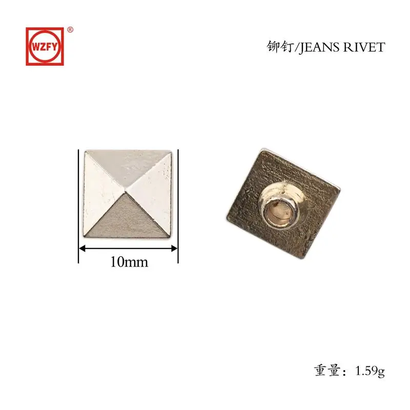 10 Zinc Alloy Tower-Shaped Rivets