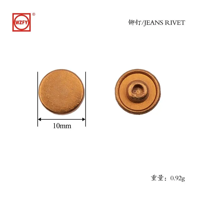 10 Zinc Alloy Flat Rivets