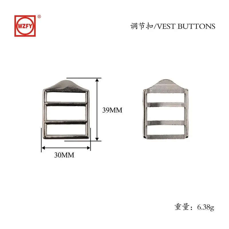 The eye-shaped buckle is nickel-free and matte