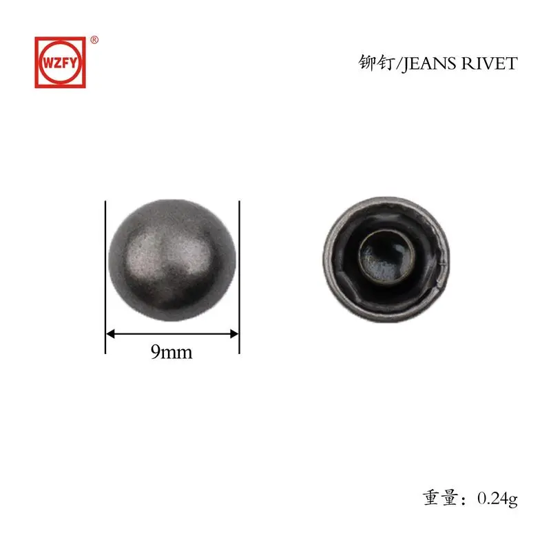 9 mushroom-shaped rivets