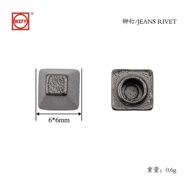 6x6 zinc alloy tower-shaped rivets