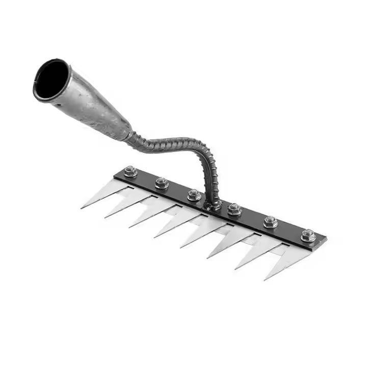 5/6/7/8 Rastrillos de Acero Carbono Engrosado con Garras Herramientas de Desmalezado Metálicas con Dientes de Garra para Jardín y Agricultura
