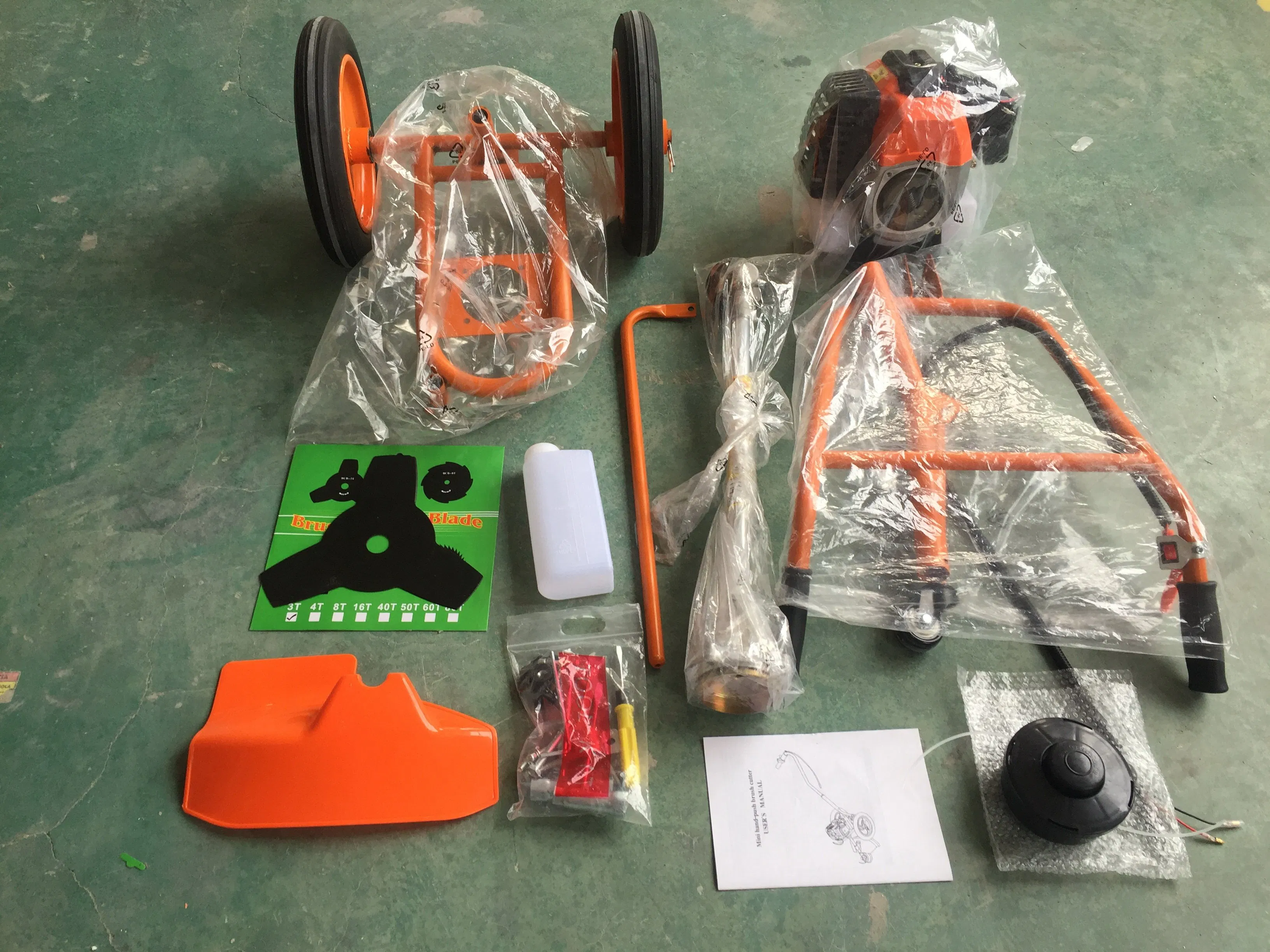 Cortadora de césped manual multifuncional de empuje, desmalezadora a gasolina, cortadora de cepillo