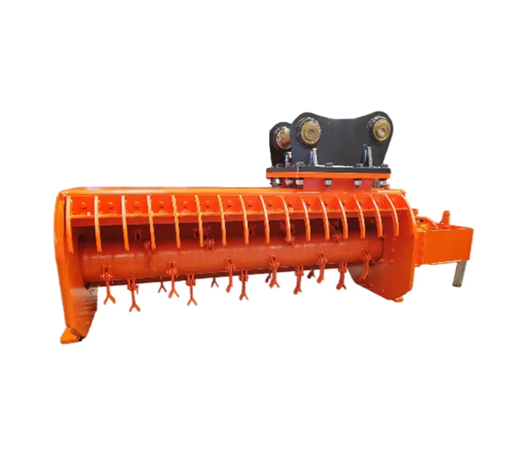 Cortadora de cepillo compatible con excavadora de brazo telescópico para poda de gran altura