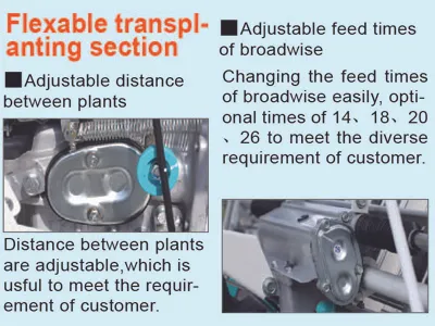 Conducción a Alta Velocidad 6 Transplantadora de Arroz Usada Transplantadora de Arroz para Kubota