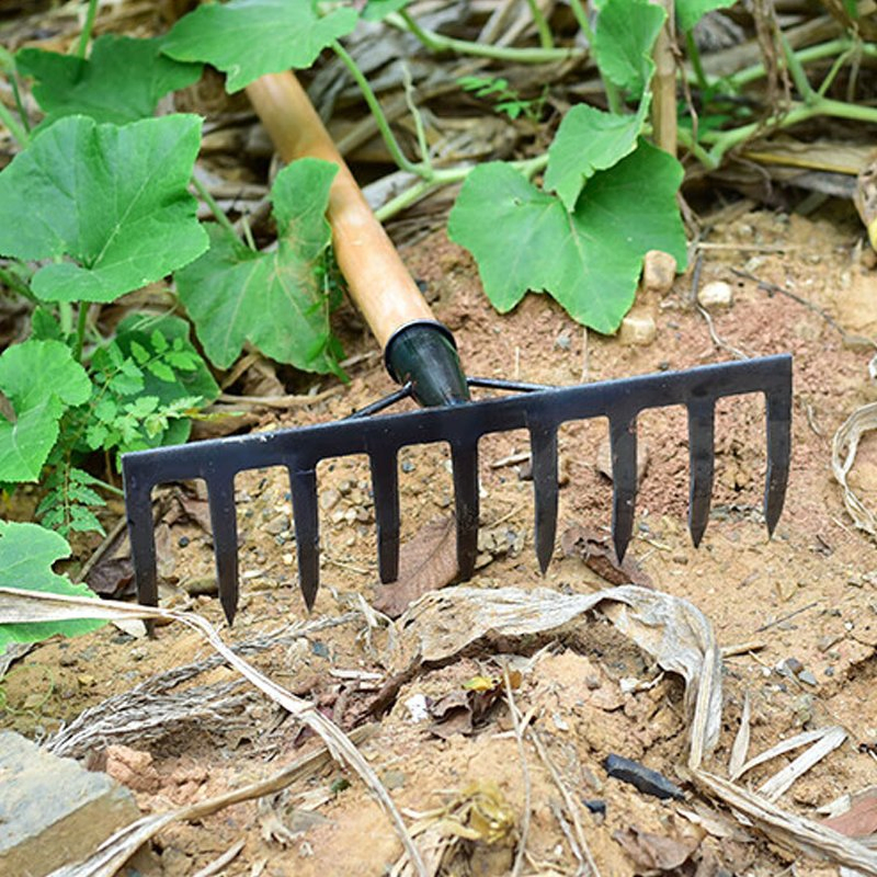 Venta Caliente Herramientas de Mano de Metal Personalizadas para Jardín Rastrillo de Hojas