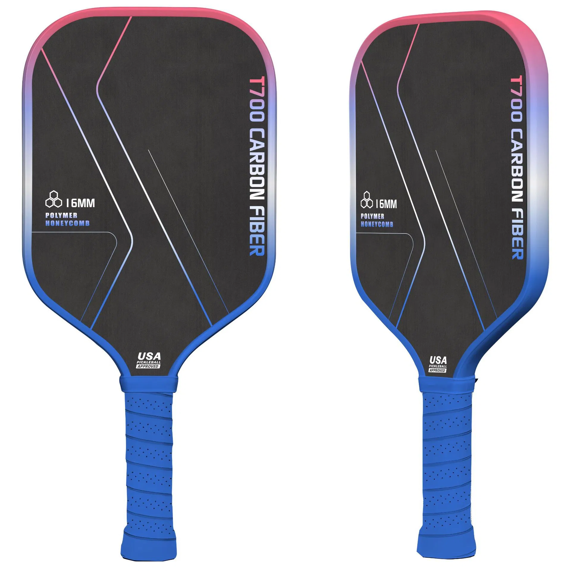 Núcleo de panal de fibra de carbono, pala de pickleball ligera de carbono