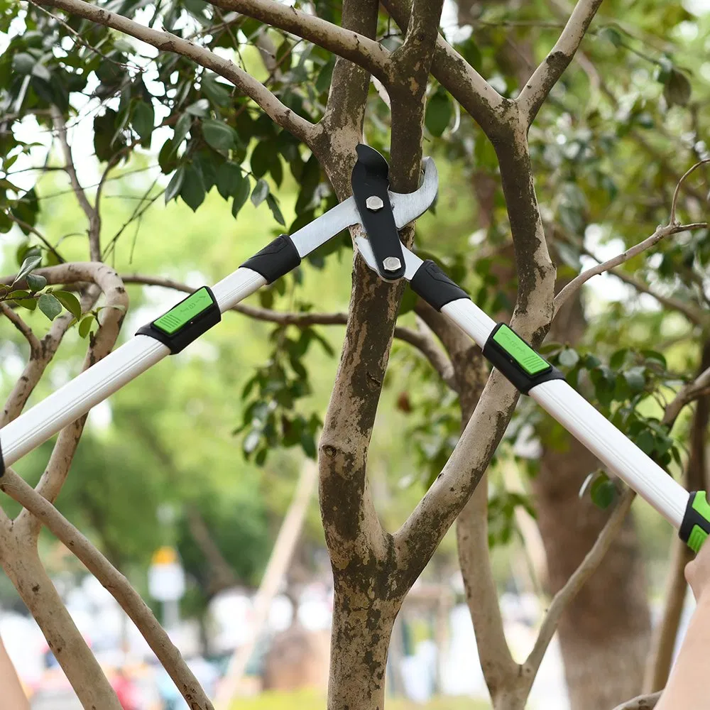 Tijeras de podar de corte rápido con mango de metal recubierto de aluminio y acero, hoja de repuesto para podadora de palanca