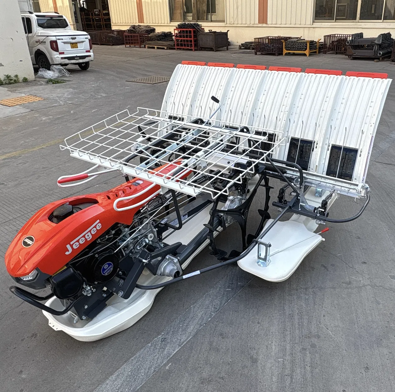 Transplantador de Arroz Eléctrico Mini Avanzado 6-Row para Agricultura Eficiente