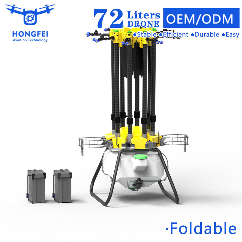 Max 80kg Carga 72 Litros 8 Drones Agrícolas de Eje para la Agricultura - Drone de Carga Grande para Protección de Cultivos en Venta