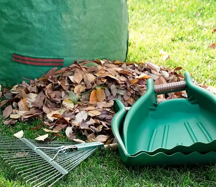 Cucharas de plástico para hojas, rastrillos de jardín, rastrillo para recoger hojas