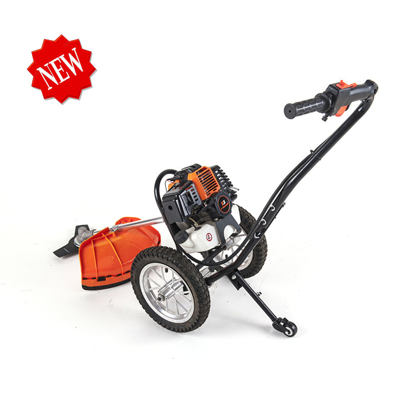 Cortadora de césped manual multifuncional con ruedas flexibles y motor a gasolina (TFC430)