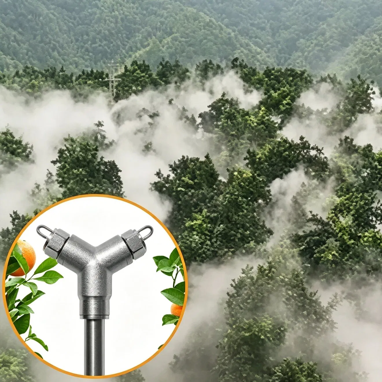 Sistema de Nebulización en Huertos de Mangos Aplicación Eficiente de Pesticidas para Cobertura de Neblina Uniforme
